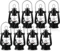 Vintage LED Hurricane Lanterns 8 in 8-Pack - Battery Operated Warm