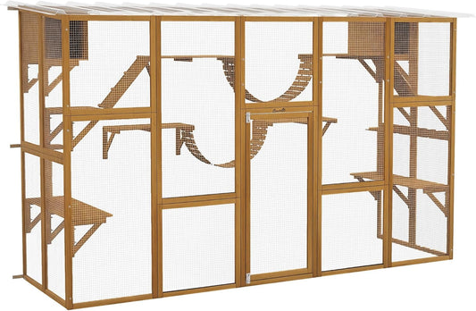PawHut Catio Outdoor Cat Enclosure for Multiple Kitties