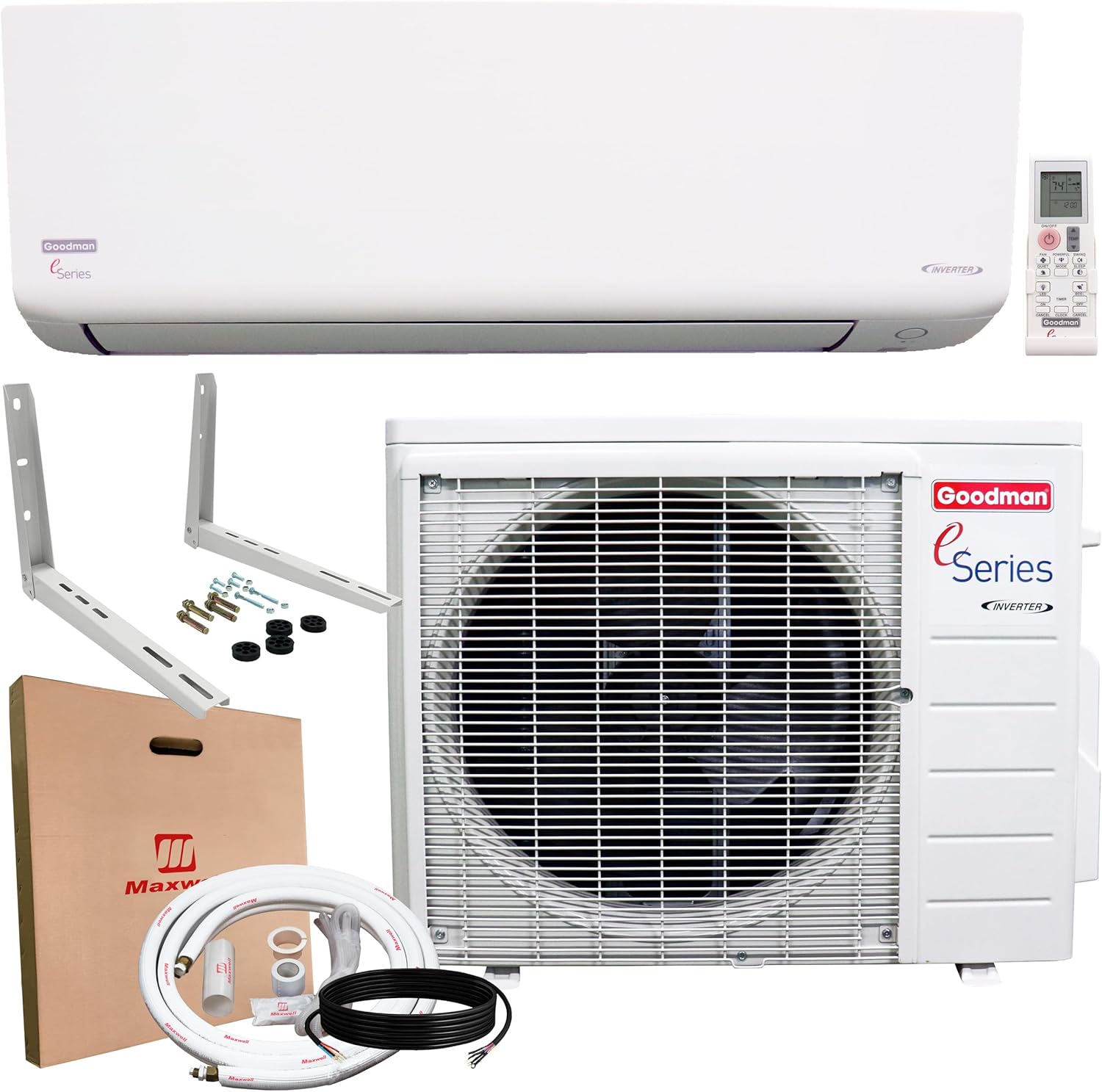 Efficient Cooling & Heating: Goodman 18k BTU Mini Split MAXWELL