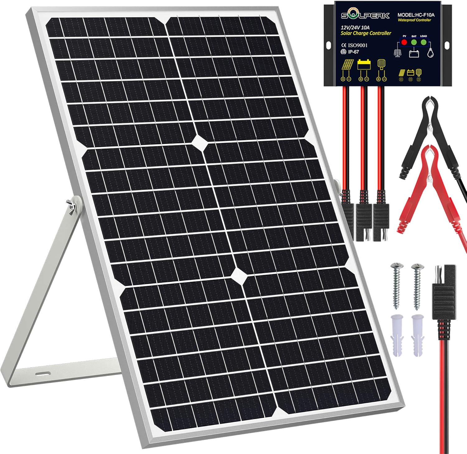 SOLPERK 30W Solar Panel Kit for Efficient Battery Charging