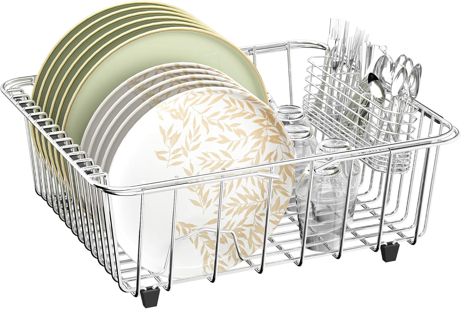 JAQ Dish Drying Rack in-Sink: 304 Stainless Steel Drainer