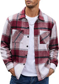 COOFANDY Men's Flannel Shirt Jacket - Warm, Soft Plaid Shacket feel