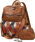 Leather Backpack Purse for Women - Faux PU Convertible Work Travel Bag