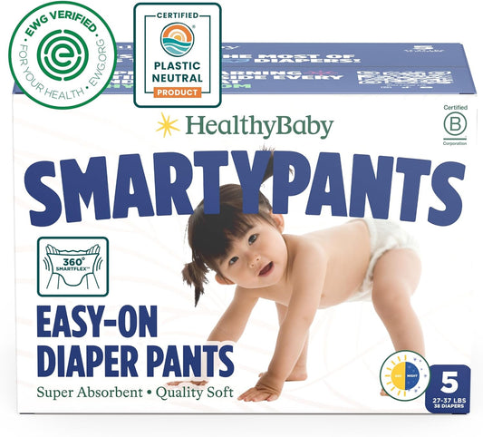 Plant-Based Pull Up Diapers | Super Absorbent Overnight Protection!
