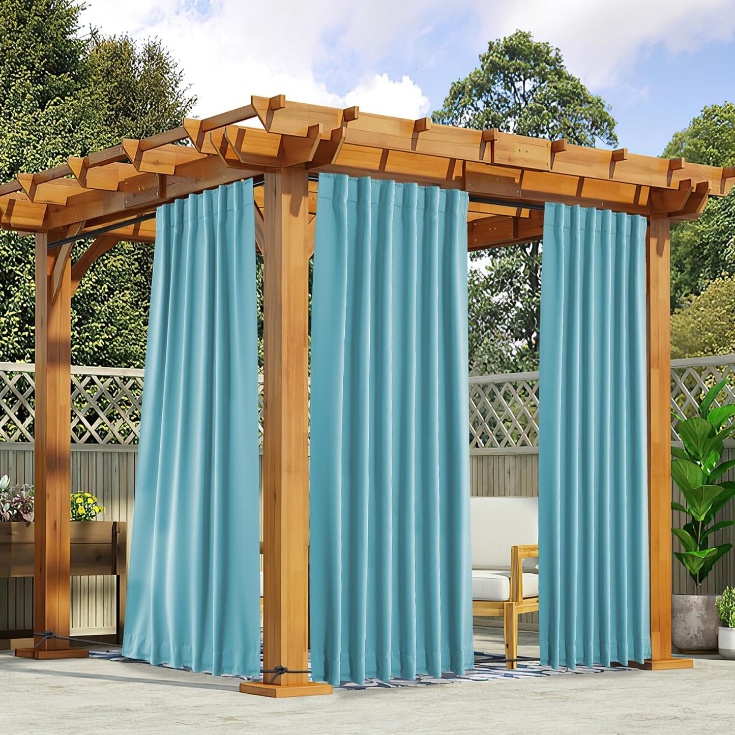 NICETOWN Waterproof Outdoor Curtains for Privacy and Style