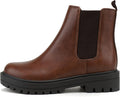 Women's Lug Sole Chelsea Ankle Bootie - Low Heel Platform Style