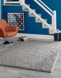 Uber Cozy Solid Shag Rug 10 ft x 13 ft Cloud Gray - Soft, Durable