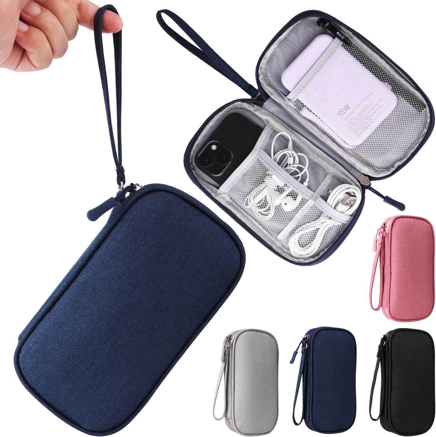 Blue Electronics Organizer for Travelers