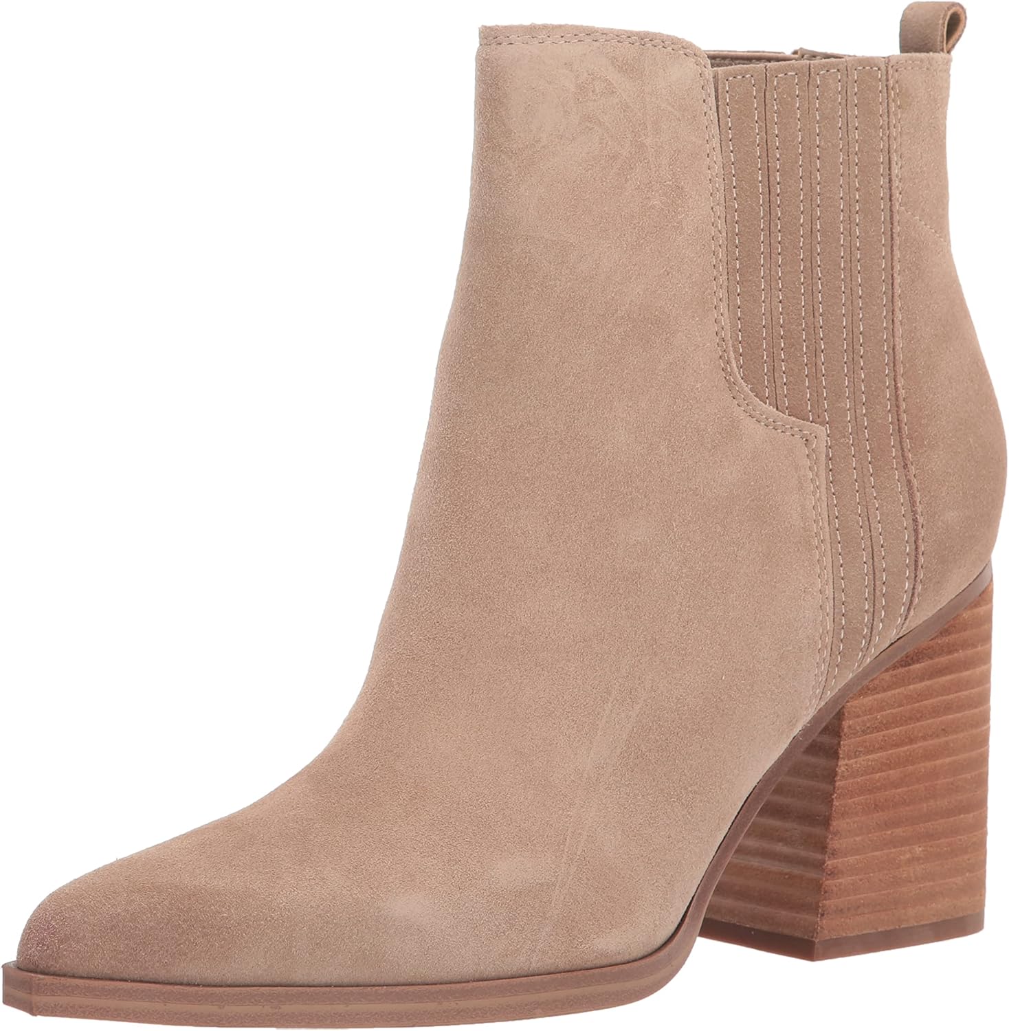 Versatile Stacked-Heel Bootie with Classic Western Style
