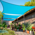ShadeMart 6 ft x 7 ft Turquoise Rectangle Sun Shade Sail - Breathable