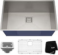 KRAUS Pax 28 1/2-in Undermount Single Bowl Stainless Steel Sink