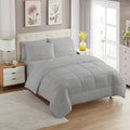 7 Piece Comforter Set Queen Silver - All-Season Microfiber