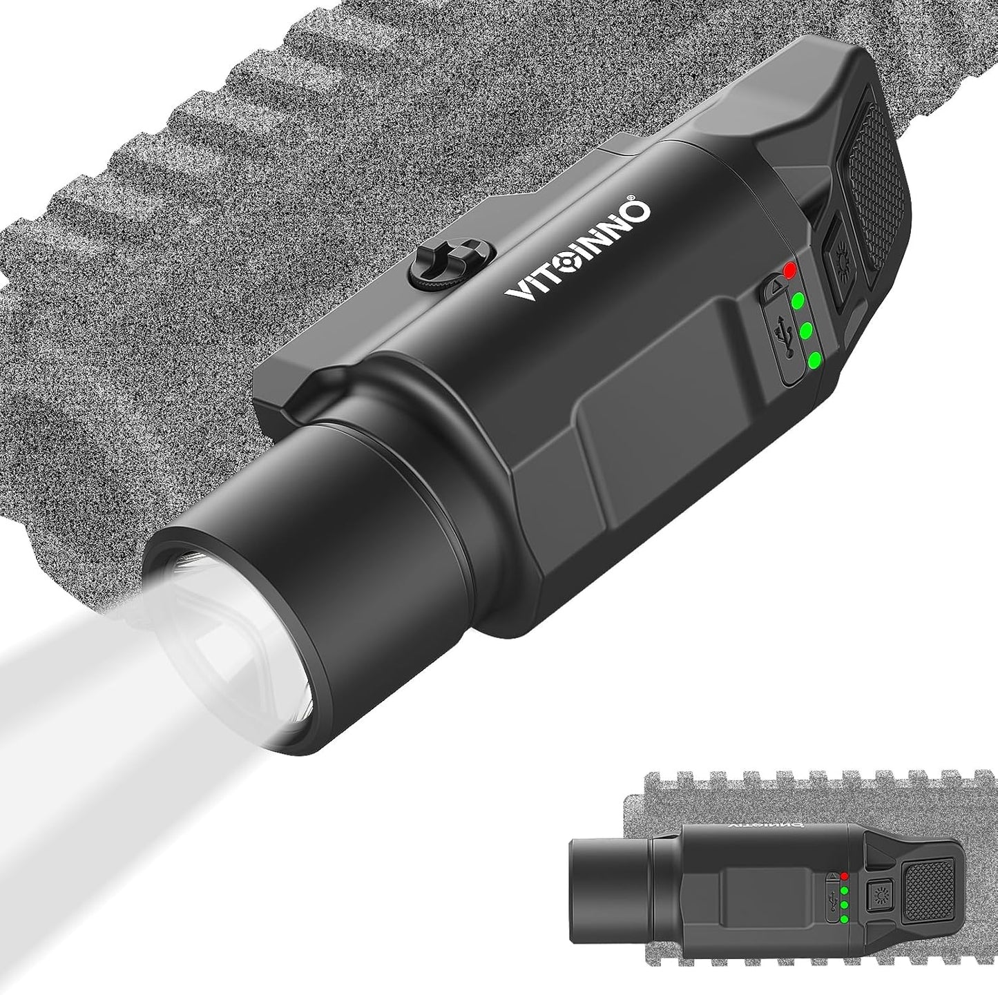 1500 Lumen Tactical Flashlight with Adjustable Brightness Levels