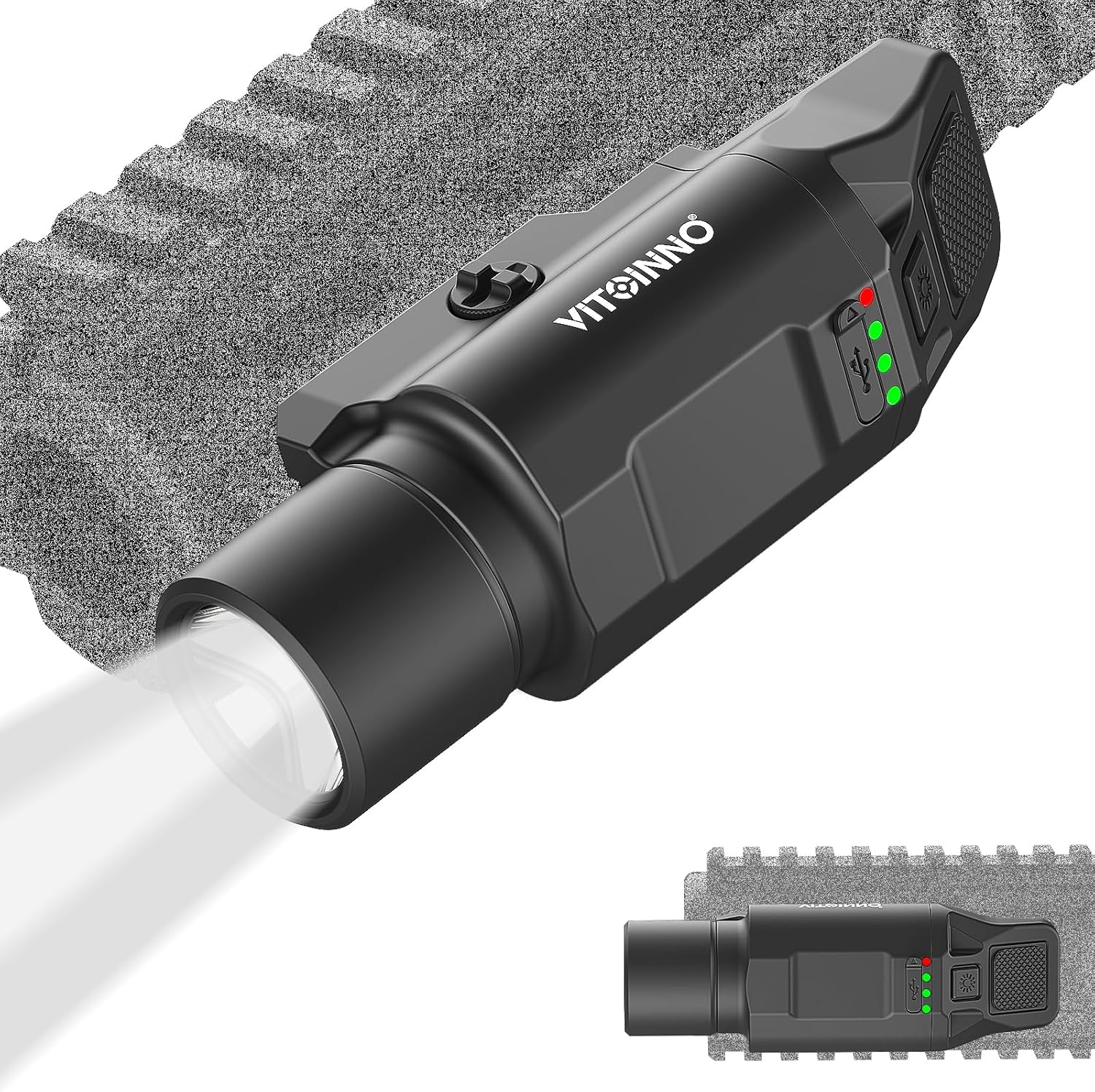 1500 Lumen Tactical Flashlight with Adjustable Brightness Levels