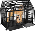 Heavy Duty Dog Crate for XL Large Pets with Lockable Wheels