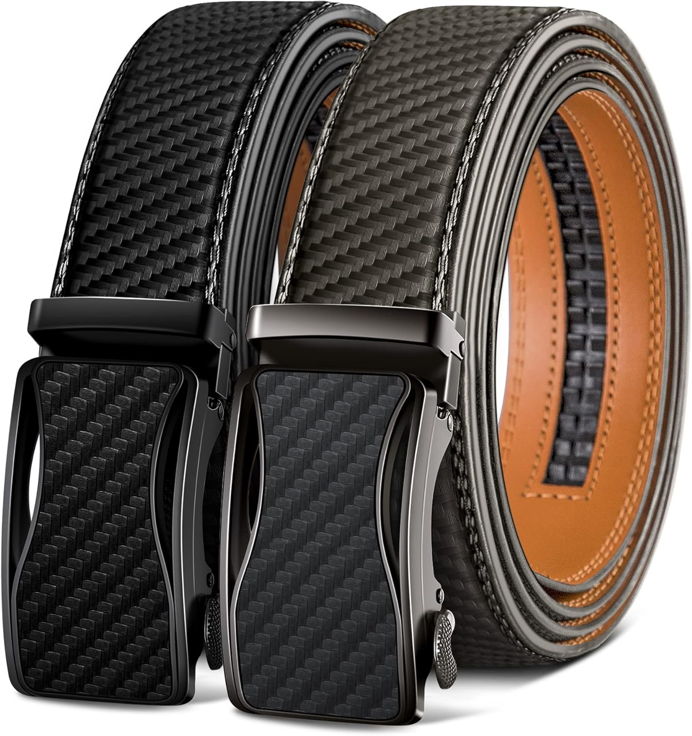 KEMISANT Mens Ratchet Belt - Adjustable Stylish Gift for Men