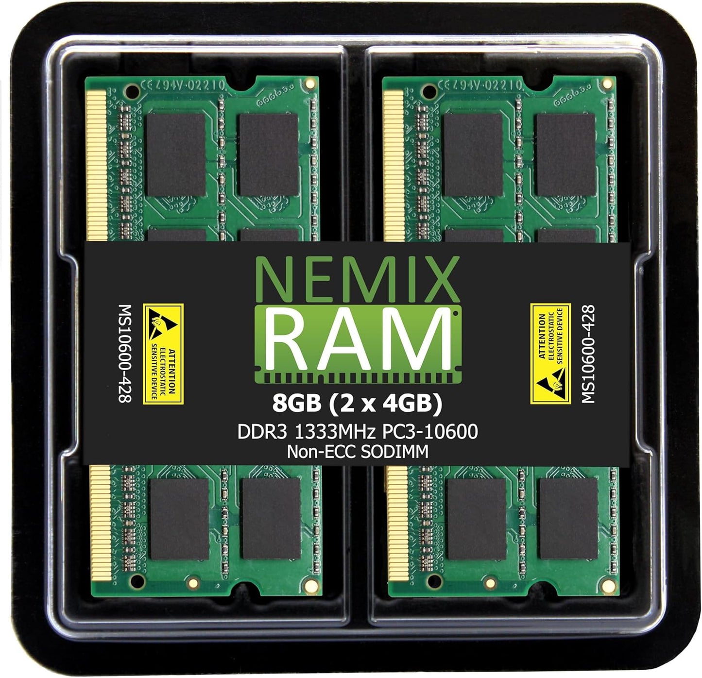 NEMIX RAM 8GB DDR3 1333MHZ PC3-10600 SODIMM Memory Kit