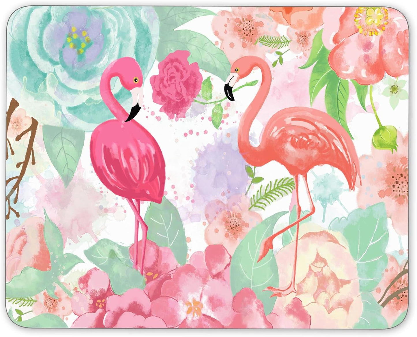 Vibrant Flamingo Mouse Pad | Non-Slip Rubber | 9.5 x 7.9 ~ Qien BaiSei