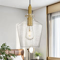 Modern Seeded Glass Pendant Lighting for Kitchen Island - Farmhouse
