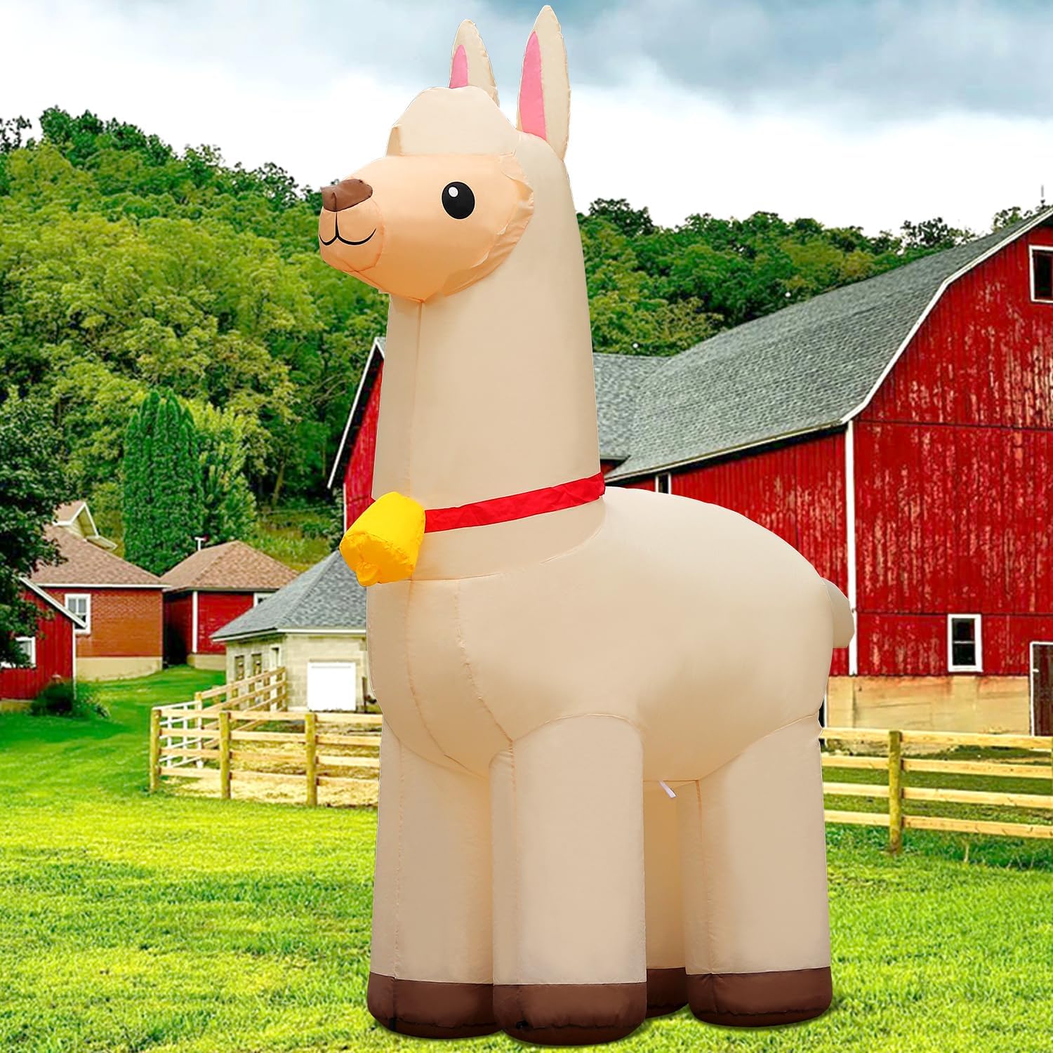 6FT Alpaca Llama Inflatables for Christmas Yard Decorations