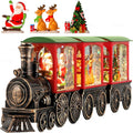 Christmas Snow Globe Train with Santa Claus and Reindeer Gifts