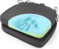 Gel Memory Foam Chair Cushions 19x19 Set of 2 Midnight - Cooling