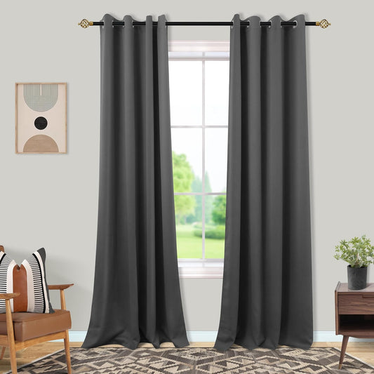 108 Inch Extra Long Blackout Curtains for Living Room Decor