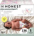 Clean Conscious Diapers for Sensitive Skin Size 1 - Up to 100% Leak