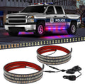 70 in Emergency Truck Police Lights Strip - Bright Red Blue Warning