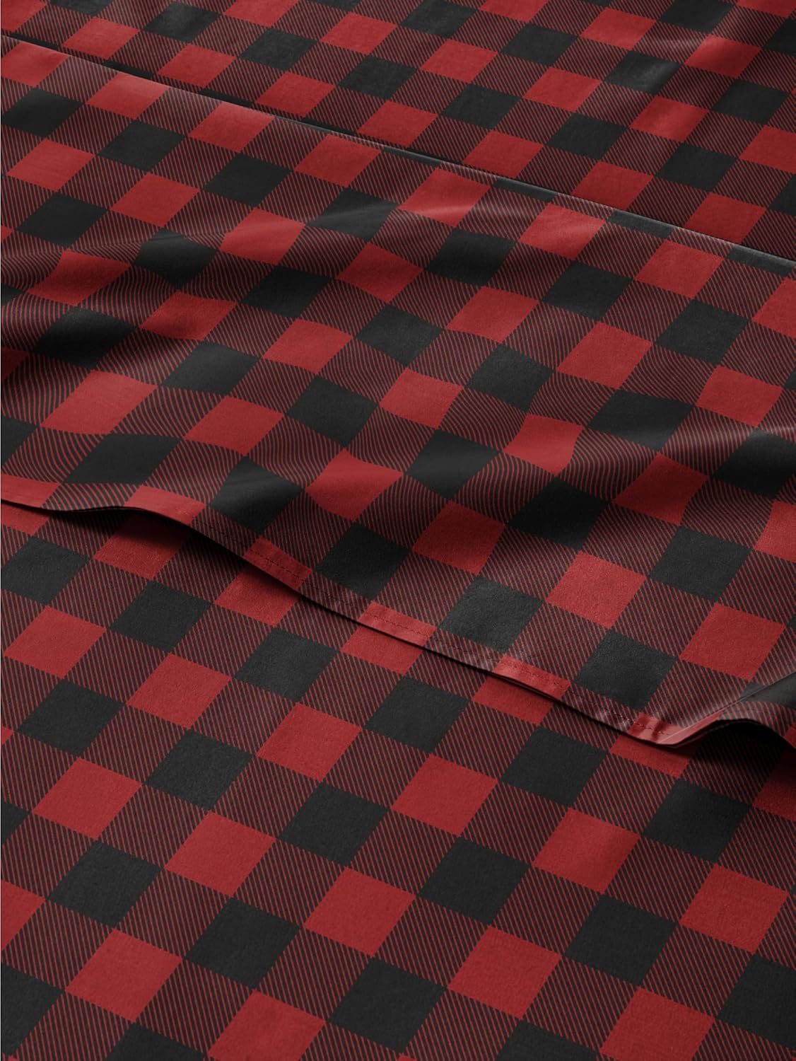 Full Christmas Buffalo Plaid Sheet Set for Cozy Holiday Bedding