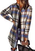 EVALESS Color Block Plaid Shacket Jacket Women - Stylish Fall Layer it