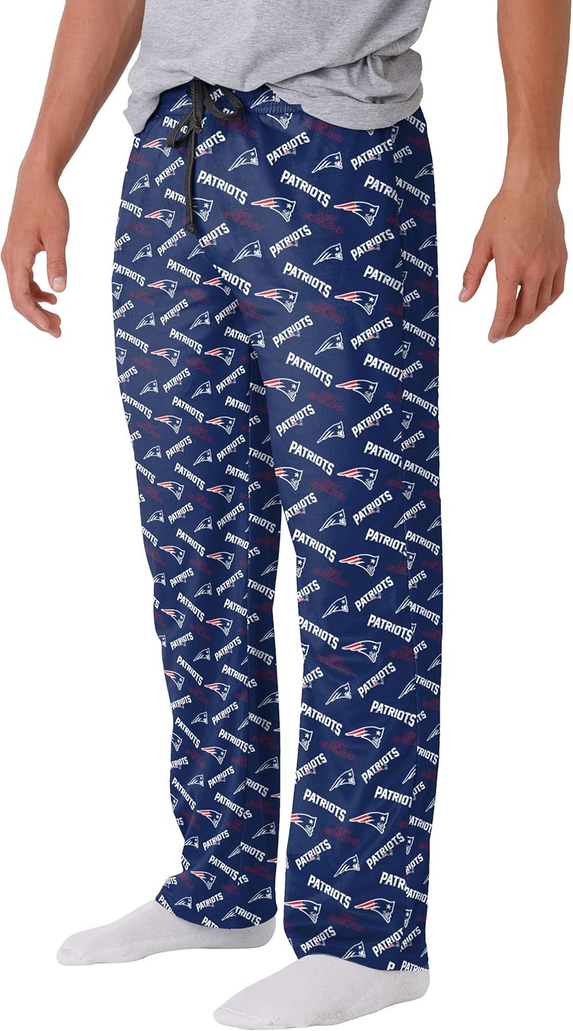FOCO Men's NFL Team Logo Repeat Print Lounge Pants for Comfort