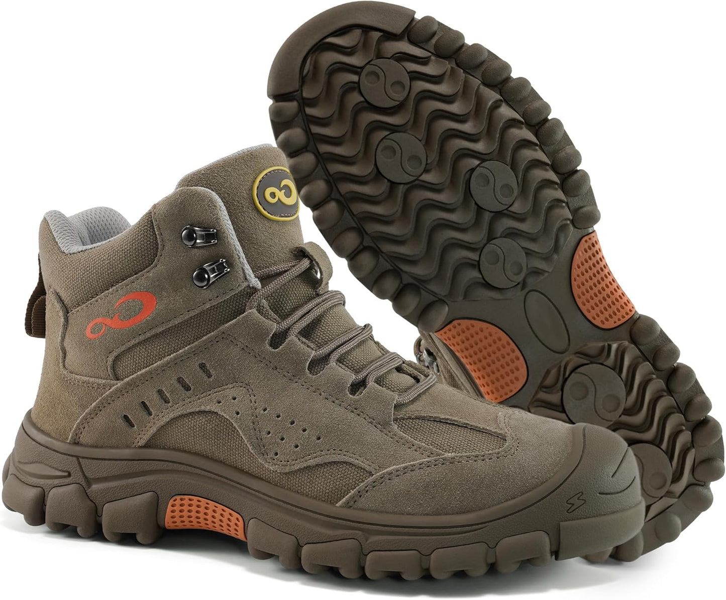 Ablanczoom Work Boots for Men Steel Toe - Durable Slip Resistant