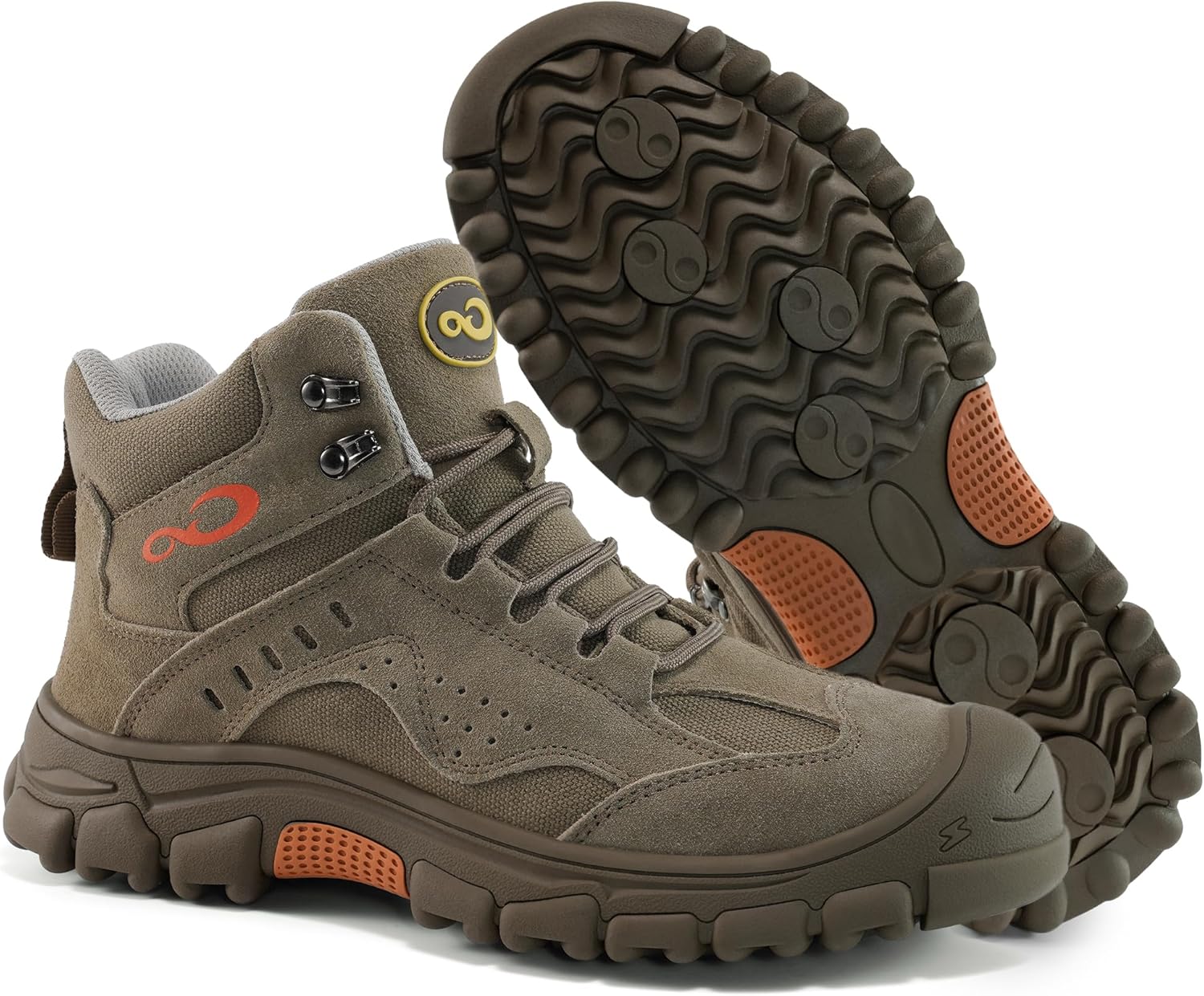 Ablanczoom Work Boots for Men Steel Toe - Durable Slip Resistant