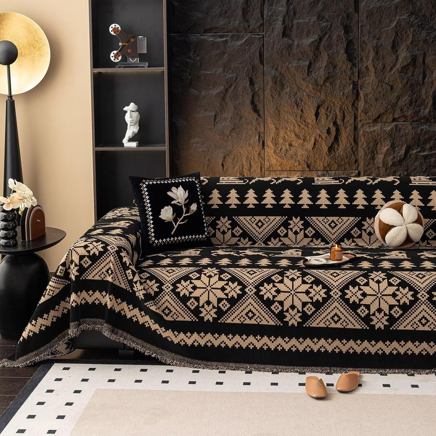 VClife Boho Couch Cover for Sofa - Stylish Chenille Slipcover