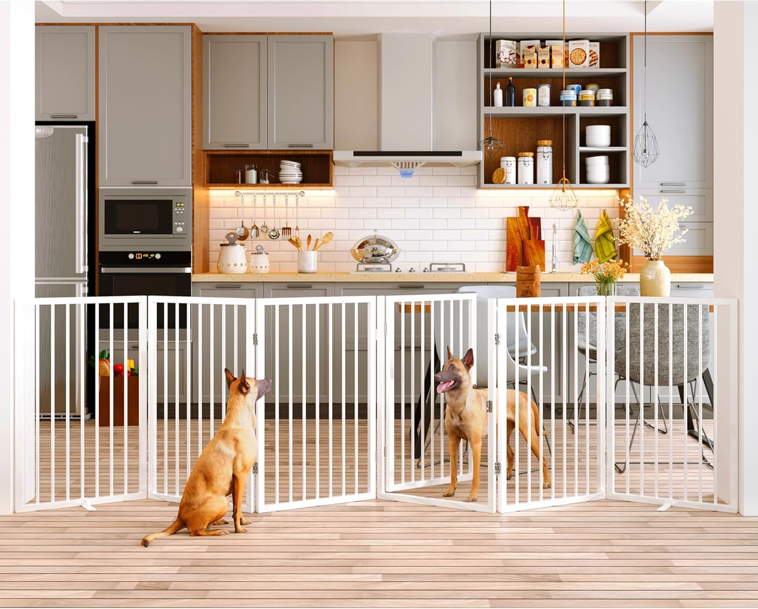 Vantas Folding No-Assembly Metal Pet Gate for Indoor & Outdoor