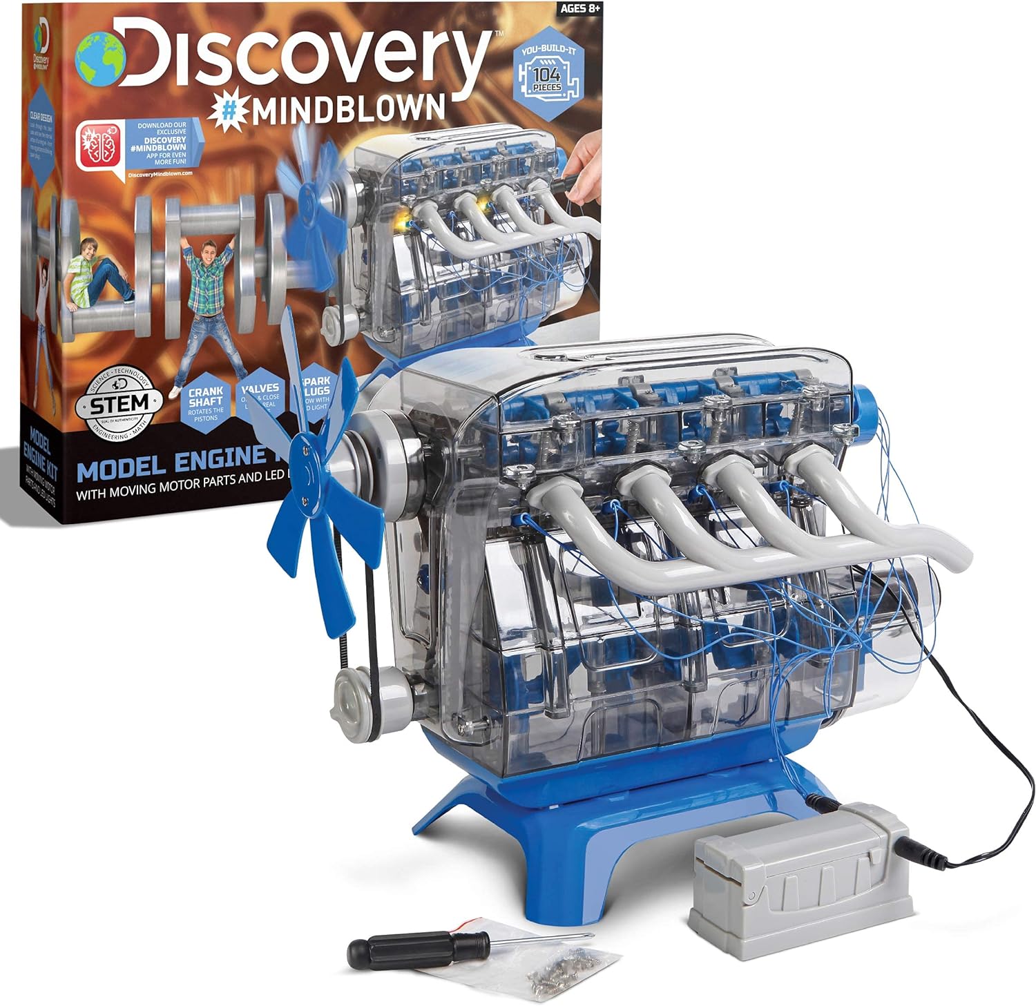 Discovery Model Engine Building Kit for STEM Learning Fun