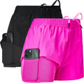 Ultra Performance Gym Shorts Women Pack of 2 - Compression Lined