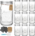 CycleMore Wide Mouth Mason Jars 32 oz 12 Pack - Airtight Storage