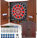 Electronic Dart Board LED Electric Digital Scoreboard with MDF Cabinet