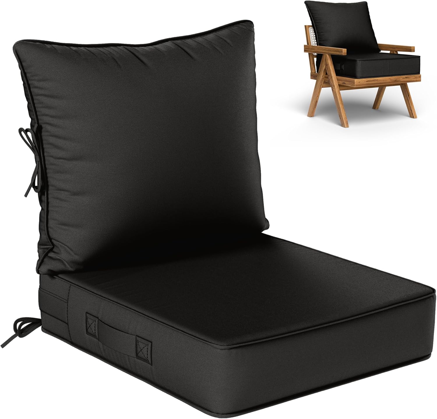 Outdoor Seat Cushion Set for Patio Furniture - Waterproof & Durable