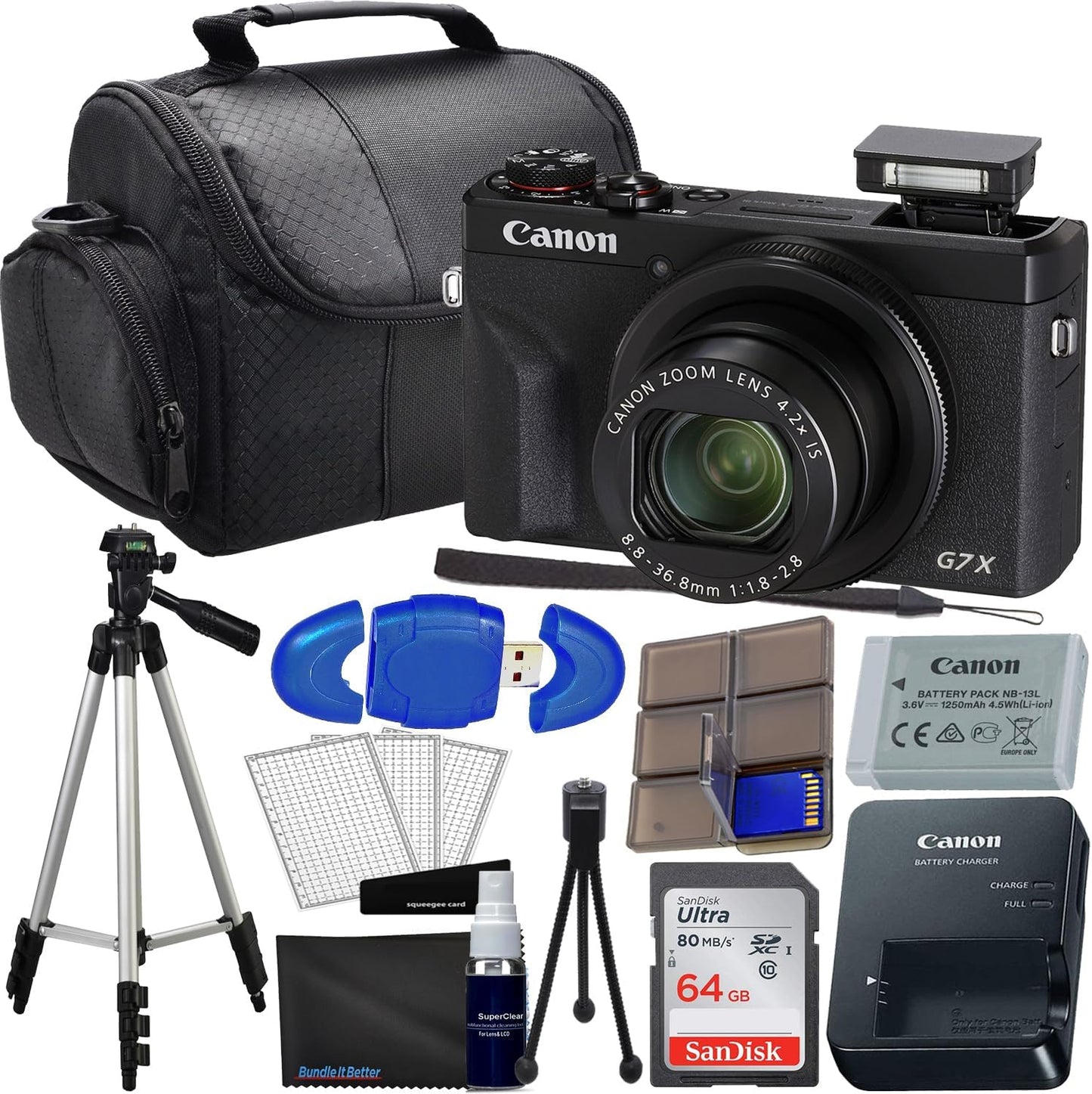 Canon PowerShot G7 X Mark II Digital Camera Bundle with Accessories