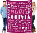Personalized Name Blanket Custom Flannel Throw - Soft, Customizable
