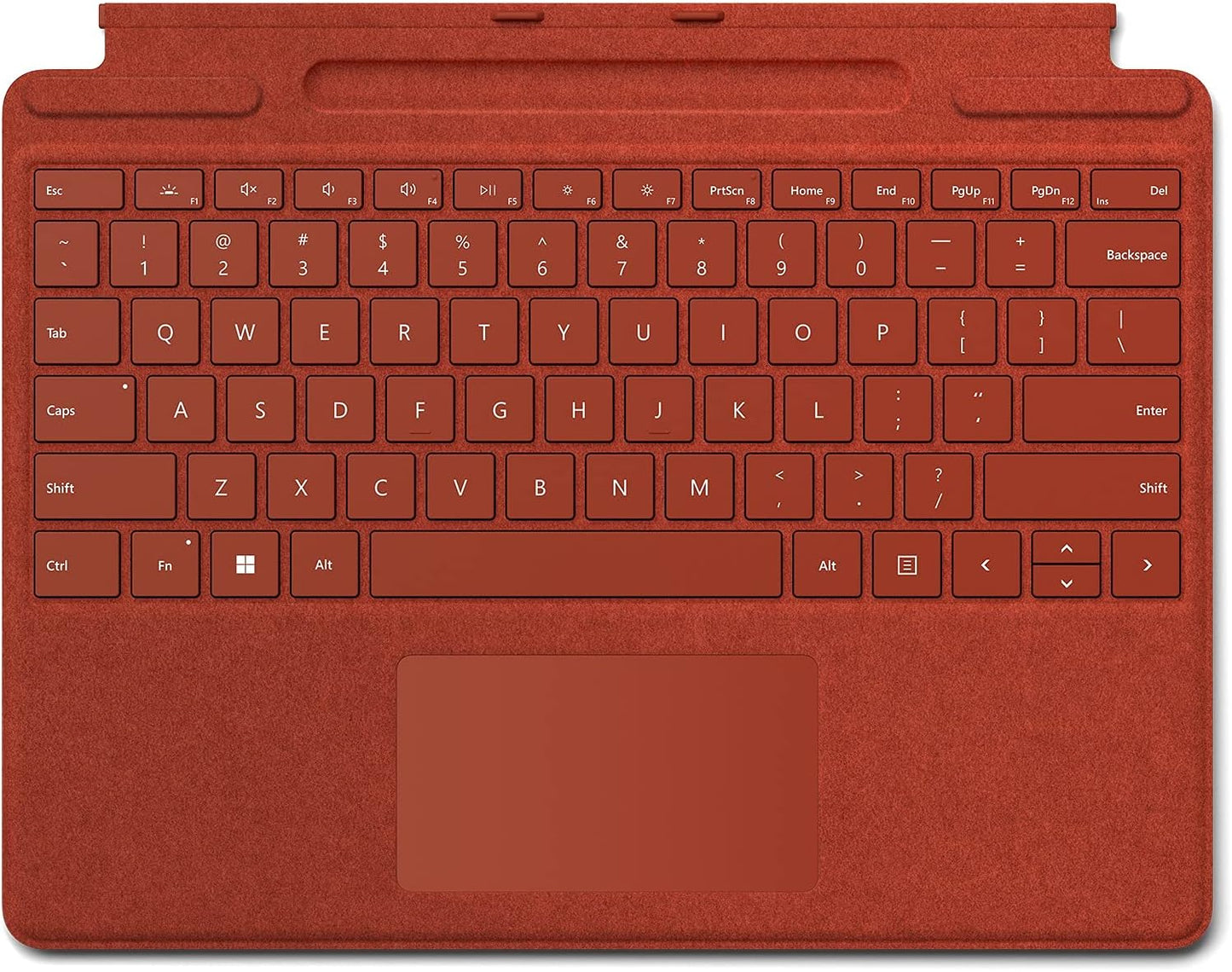 Surface Pro Signature Keyboard in Poppy Red for Fast Typing