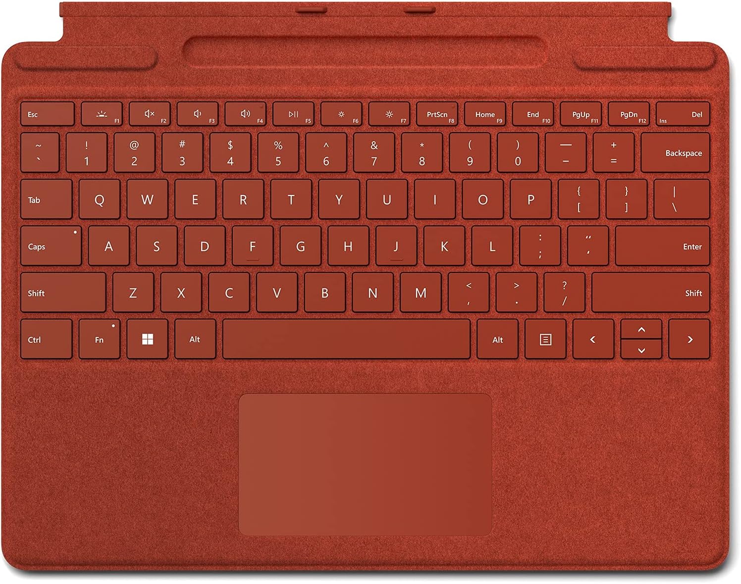 Surface Pro Signature Keyboard in Poppy Red for Fast Typing
