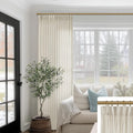 Beige Oatmeal Neutral Curtains for Living Room 84 in - Soft Sheer