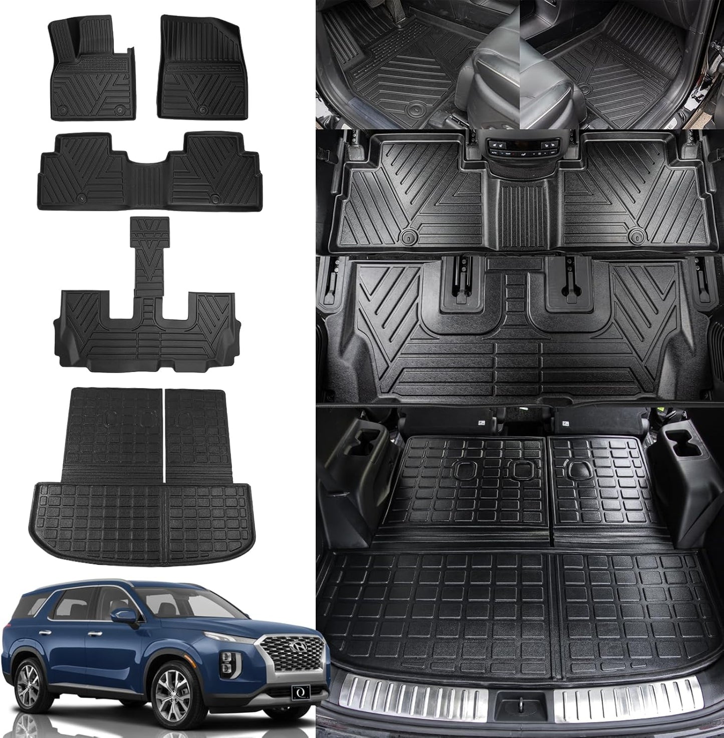 Rongtaod Floor Mats for 2020-2025 Hyundai Palisade Protection