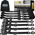 Heavy Duty Ratchet Straps & Soft Loops Pack of 4 - Extra Strong Tie