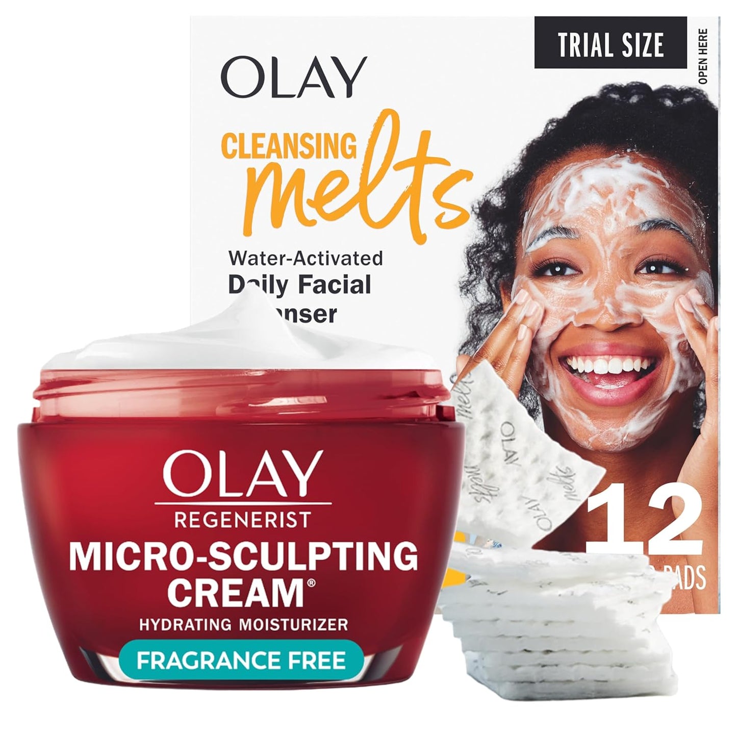 Olay Regenerist Micro-Sculpting Cream & Vitamin C Cleansing Melts