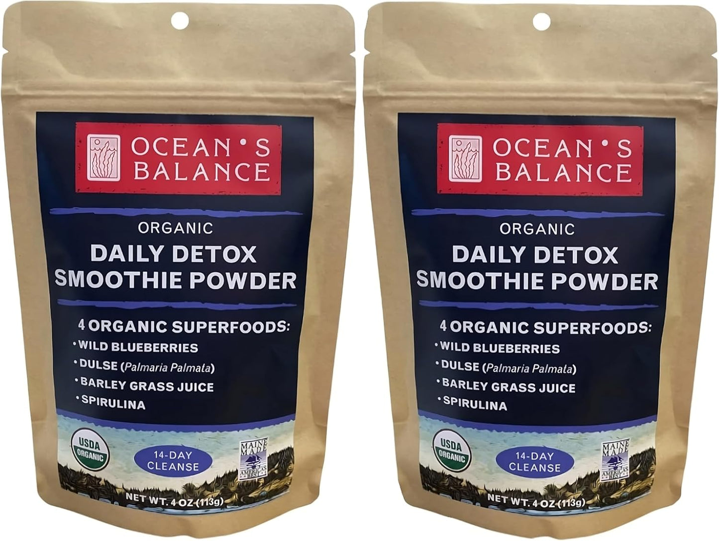 Ocean's Balance Daily Detox Smoothie Powder for Healthy Living